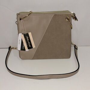 NWT Mellow World Vegan Leather/Suede Sand Convertable Bag
